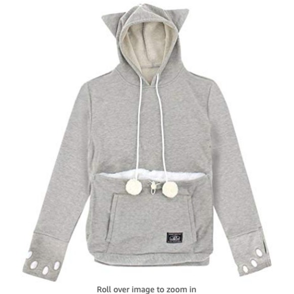 unihabitat Tops - Unihabitat Mewgaroo Hoodie Kitty  Dog Carrier M/L
